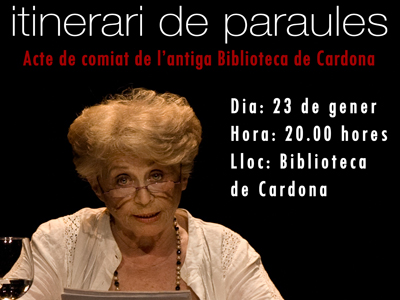 Un  recital literari acomiada avui l'antiga biblioteca de Cardona