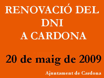 Renovació del DNI a Cardona