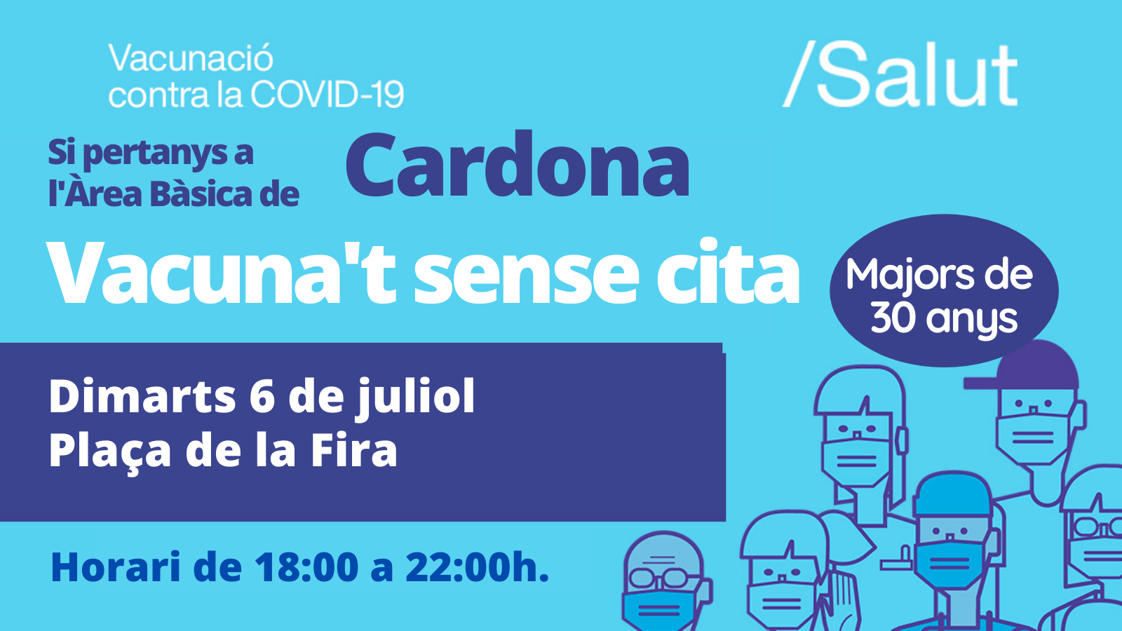 Marató de vacunació contra la COVID-19 a Cardona